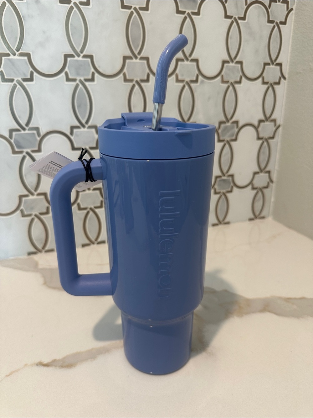NWT Lululemon insulated tumbler 40oz prep blue